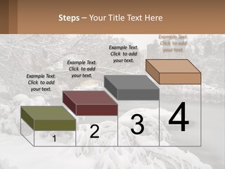 A Bridge Over A River With Snow On It PowerPoint Template