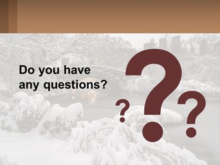 A Bridge Over A River With Snow On It PowerPoint Template