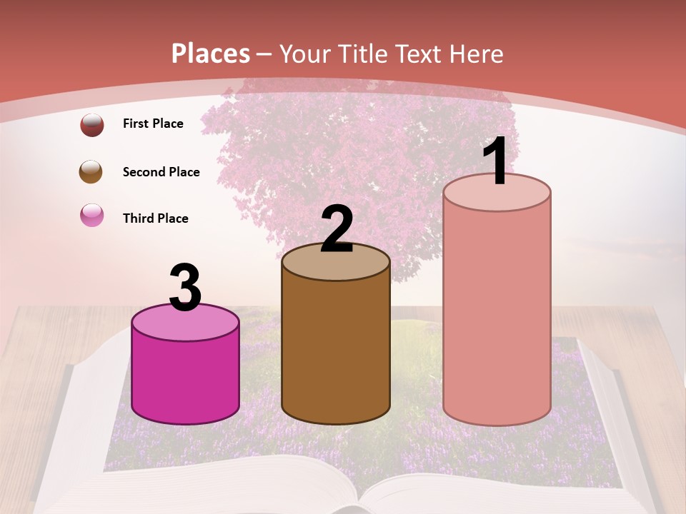 A Book With A Heart Shaped Tree On Top Of It PowerPoint Template