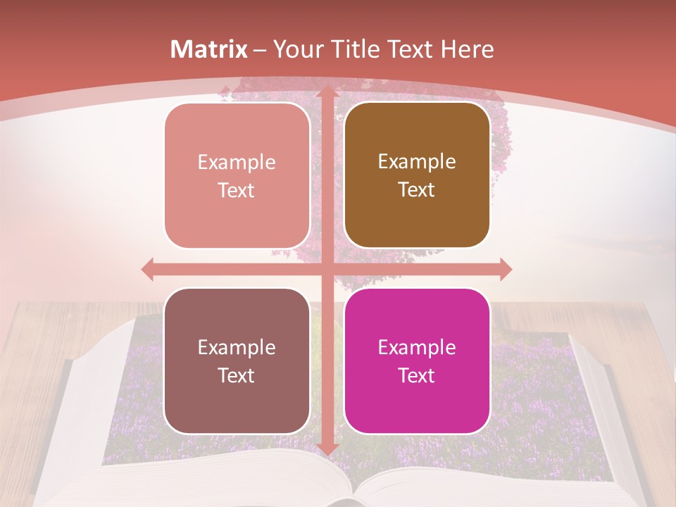 A Book With A Heart Shaped Tree On Top Of It PowerPoint Template