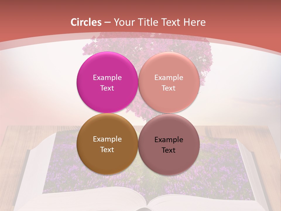 A Book With A Heart Shaped Tree On Top Of It PowerPoint Template