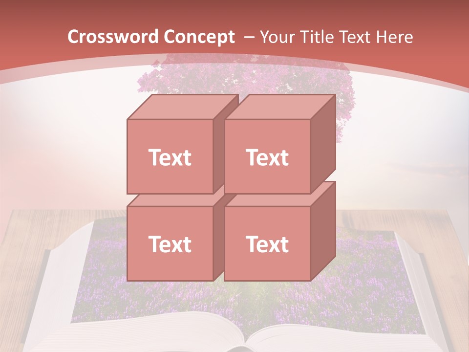 A Book With A Heart Shaped Tree On Top Of It PowerPoint Template
