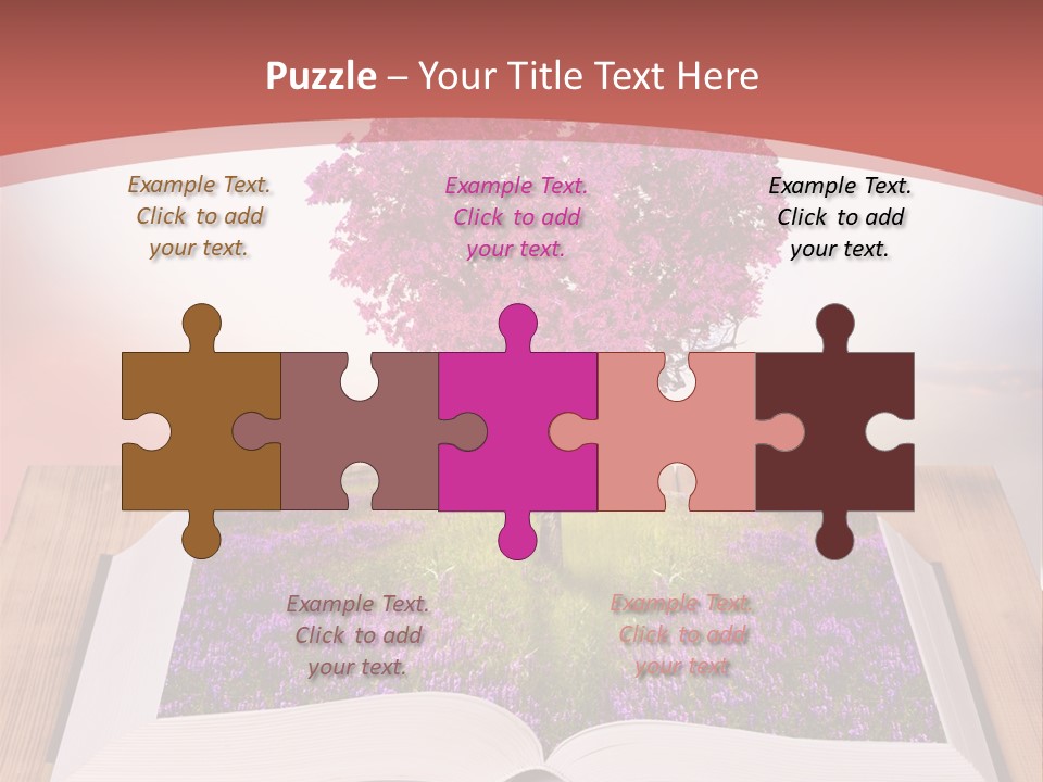A Book With A Heart Shaped Tree On Top Of It PowerPoint Template