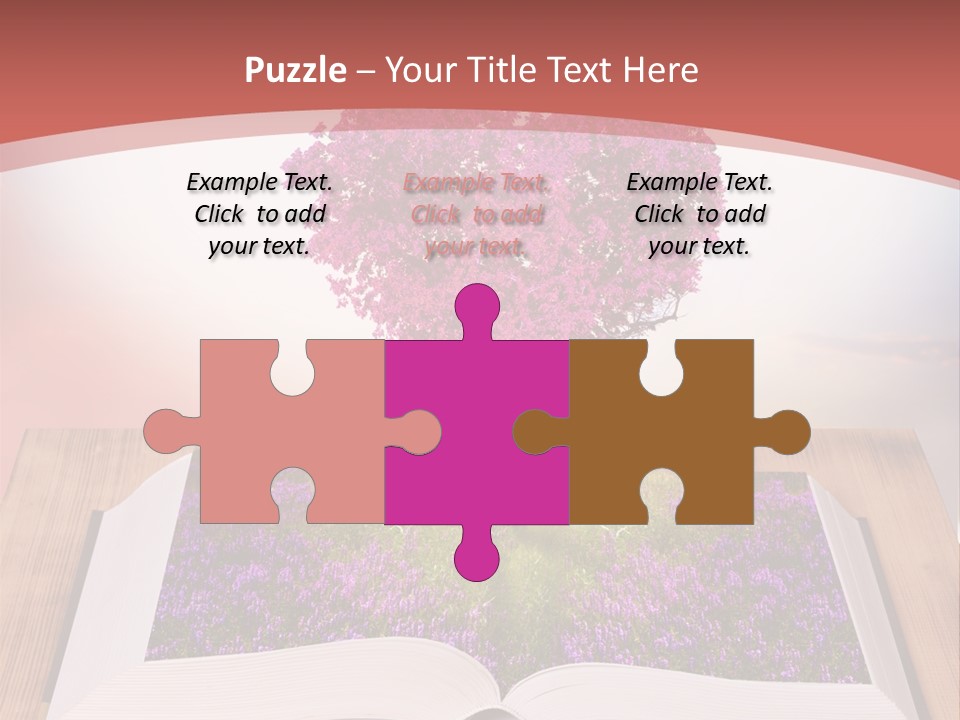 A Book With A Heart Shaped Tree On Top Of It PowerPoint Template