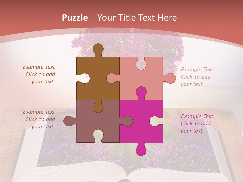 A Book With A Heart Shaped Tree On Top Of It PowerPoint Template