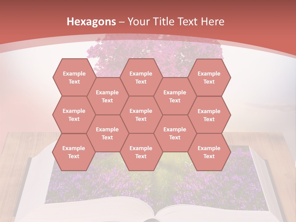 A Book With A Heart Shaped Tree On Top Of It PowerPoint Template