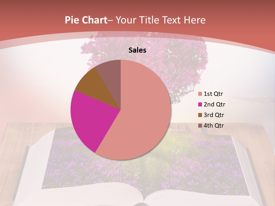 A Book With A Heart Shaped Tree On Top Of It PowerPoint Template