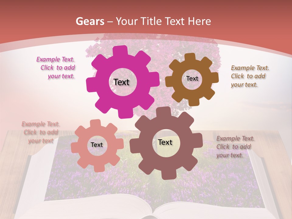 A Book With A Heart Shaped Tree On Top Of It PowerPoint Template