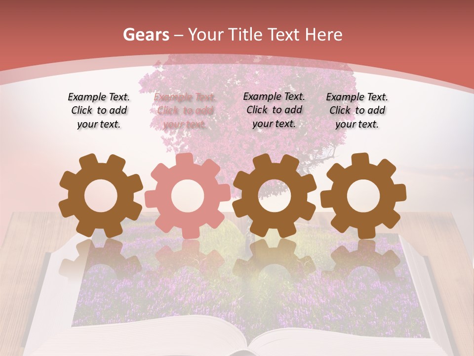 A Book With A Heart Shaped Tree On Top Of It PowerPoint Template