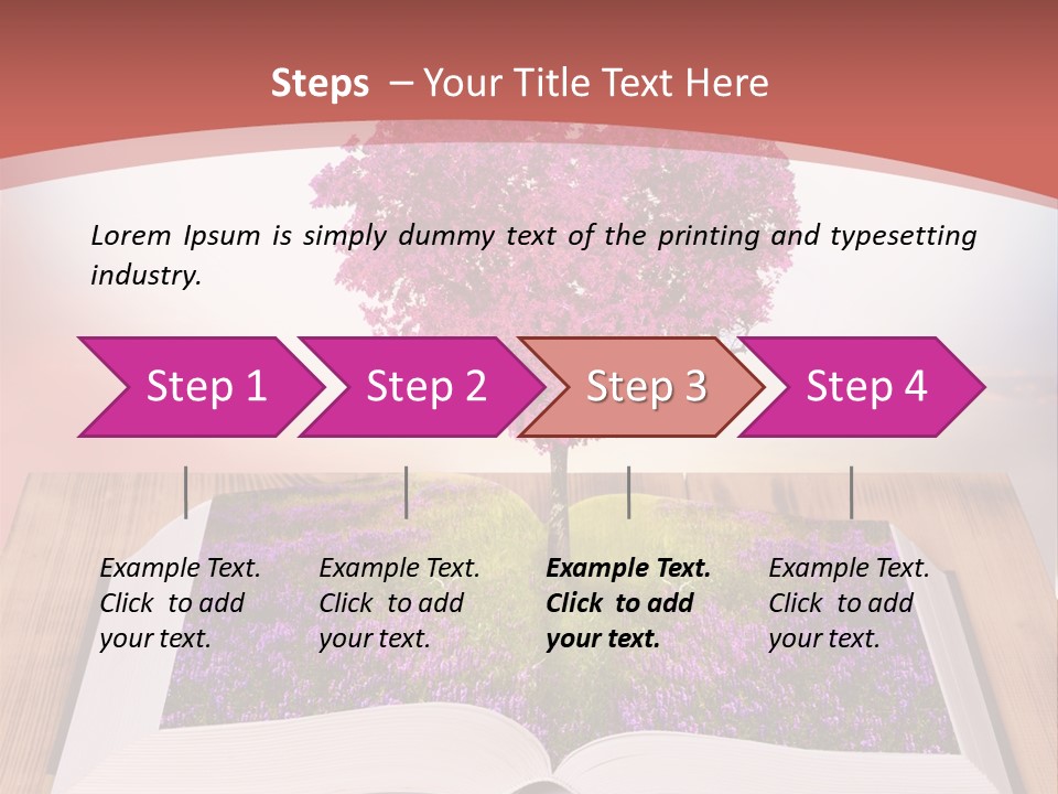 A Book With A Heart Shaped Tree On Top Of It PowerPoint Template