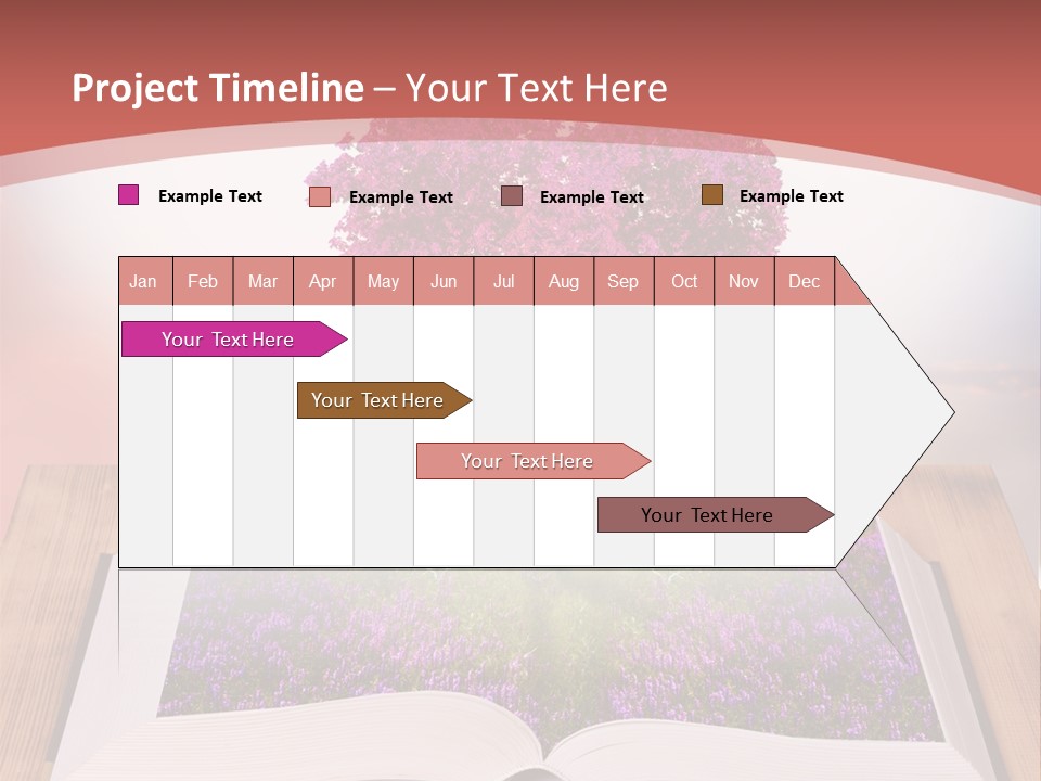 A Book With A Heart Shaped Tree On Top Of It PowerPoint Template