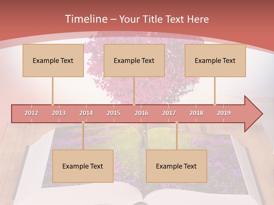 A Book With A Heart Shaped Tree On Top Of It PowerPoint Template