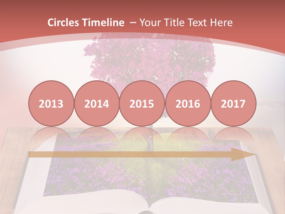 A Book With A Heart Shaped Tree On Top Of It PowerPoint Template