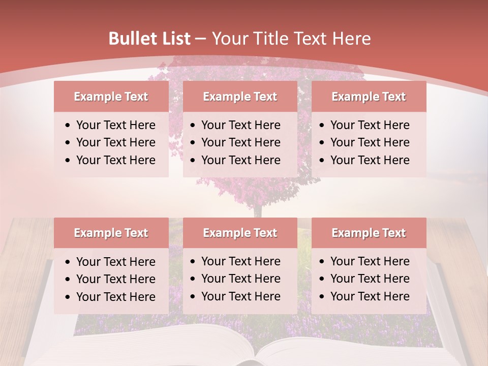 A Book With A Heart Shaped Tree On Top Of It PowerPoint Template