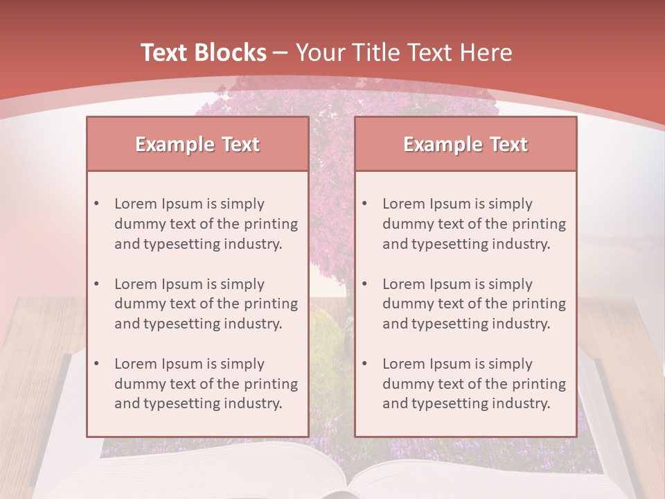 A Book With A Heart Shaped Tree On Top Of It PowerPoint Template