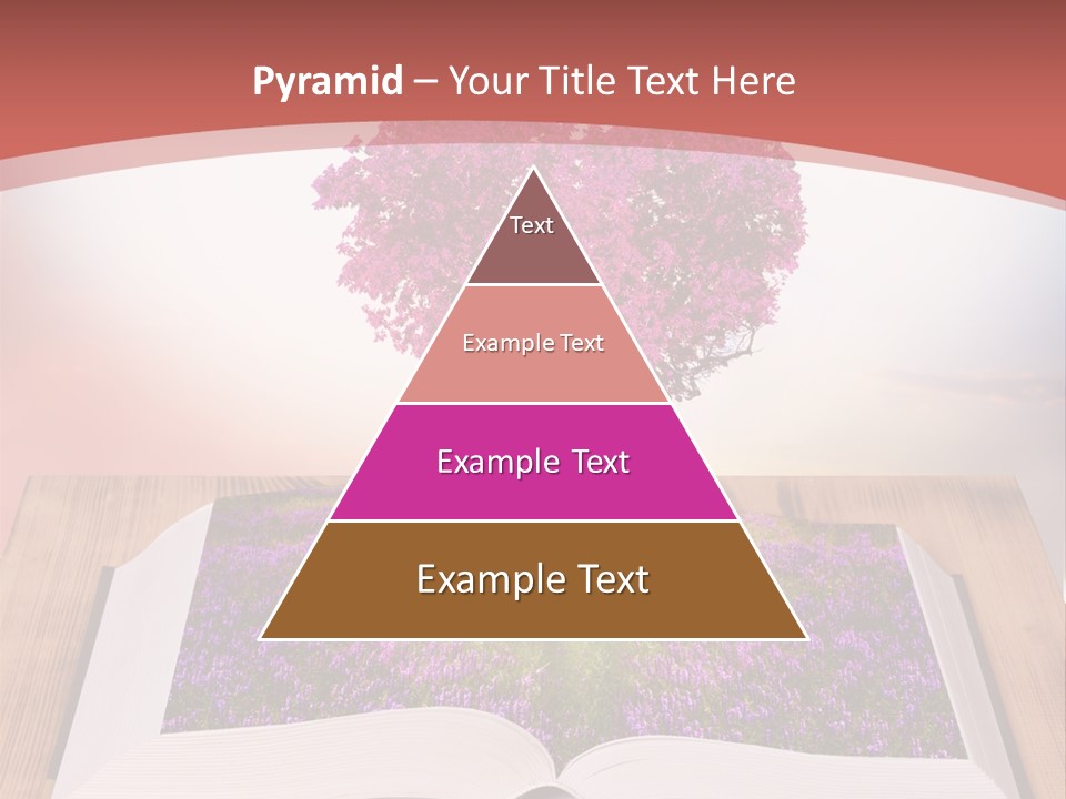 A Book With A Heart Shaped Tree On Top Of It PowerPoint Template