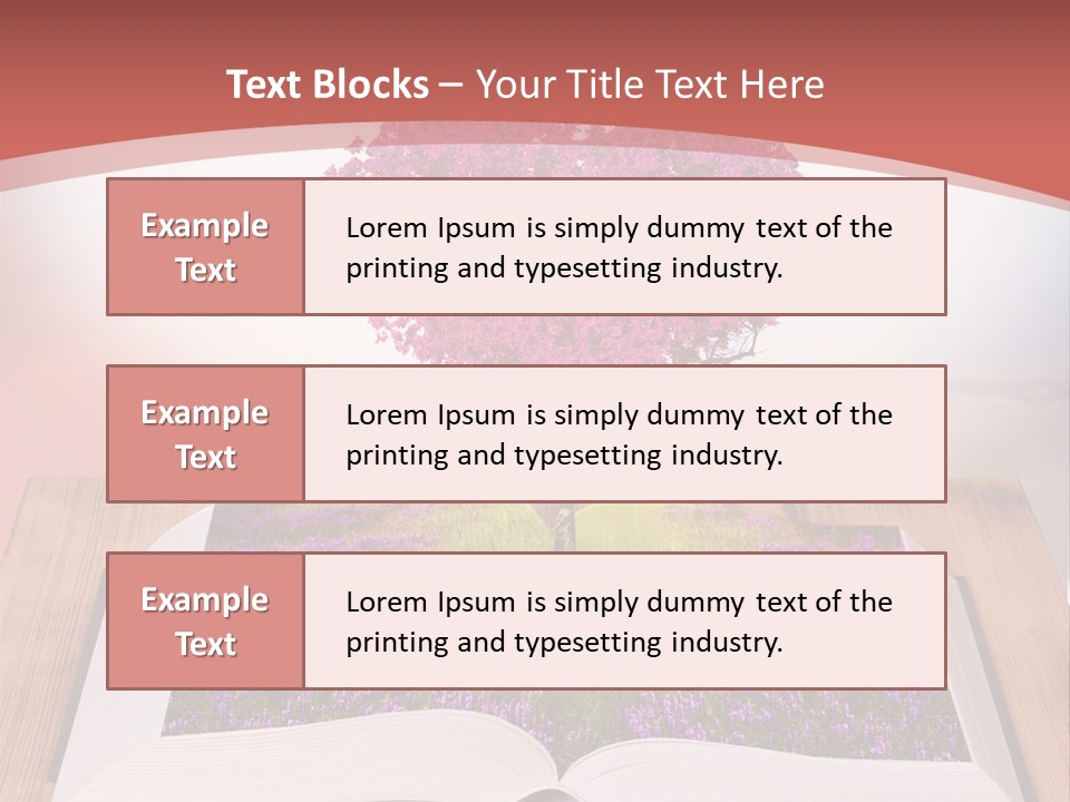 A Book With A Heart Shaped Tree On Top Of It PowerPoint Template