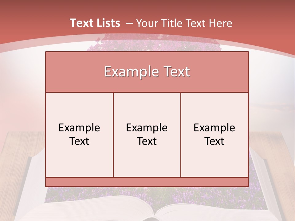 A Book With A Heart Shaped Tree On Top Of It PowerPoint Template