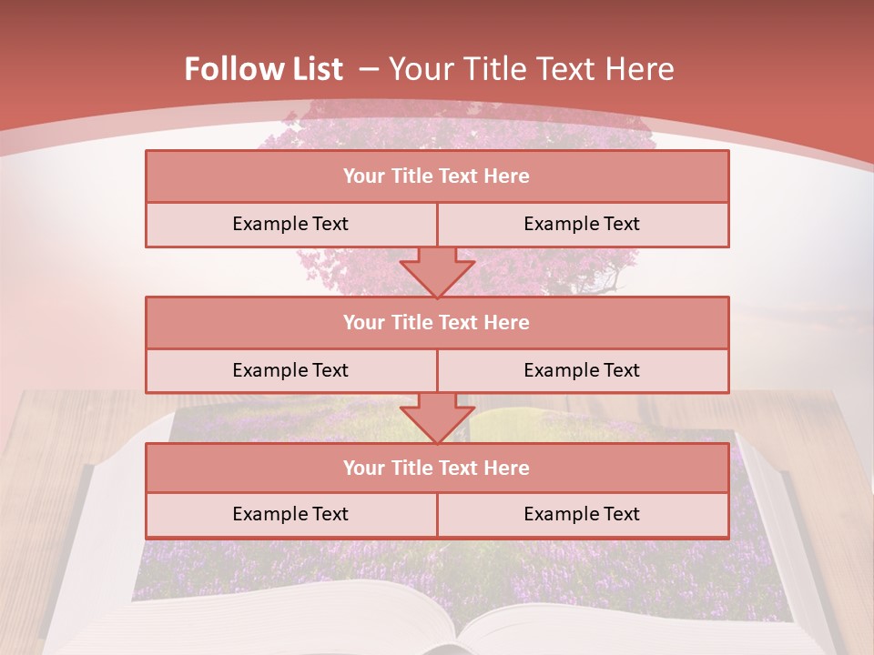 A Book With A Heart Shaped Tree On Top Of It PowerPoint Template