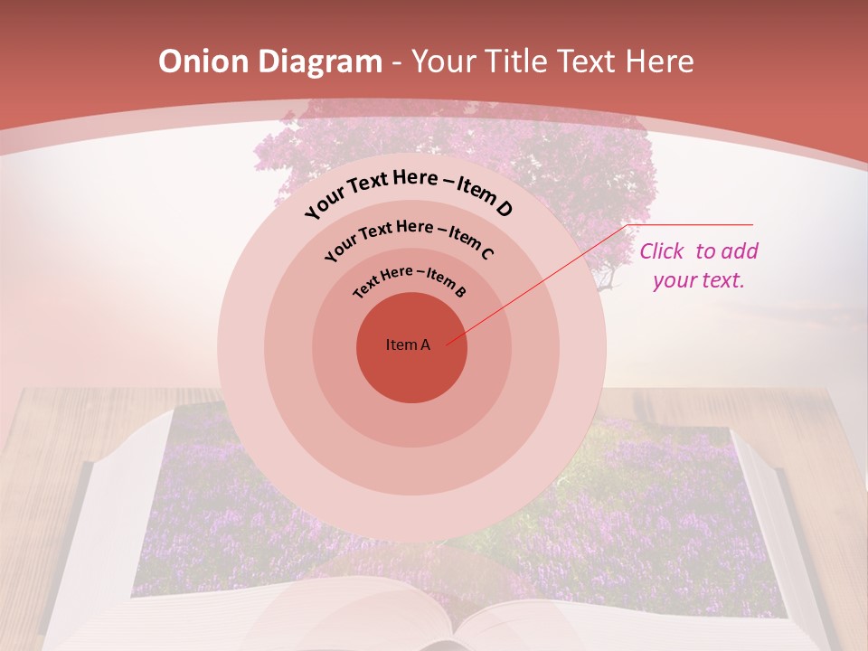 A Book With A Heart Shaped Tree On Top Of It PowerPoint Template