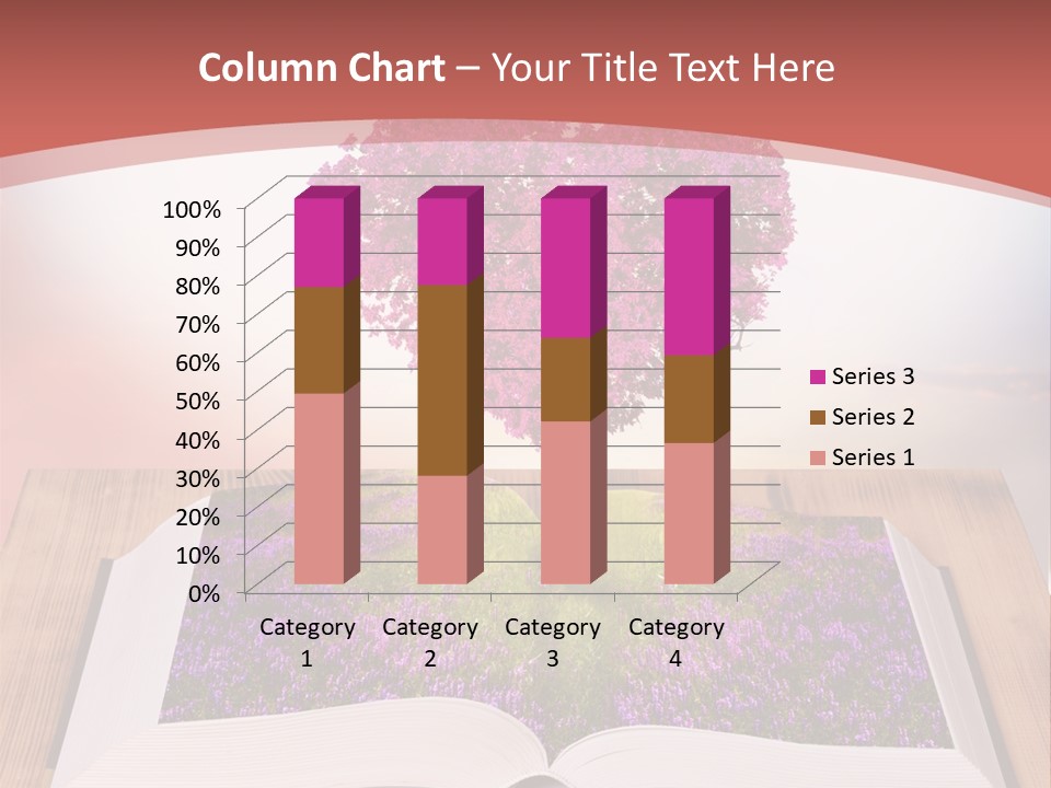 A Book With A Heart Shaped Tree On Top Of It PowerPoint Template