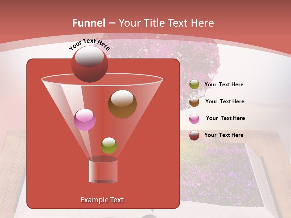 A Book With A Heart Shaped Tree On Top Of It PowerPoint Template