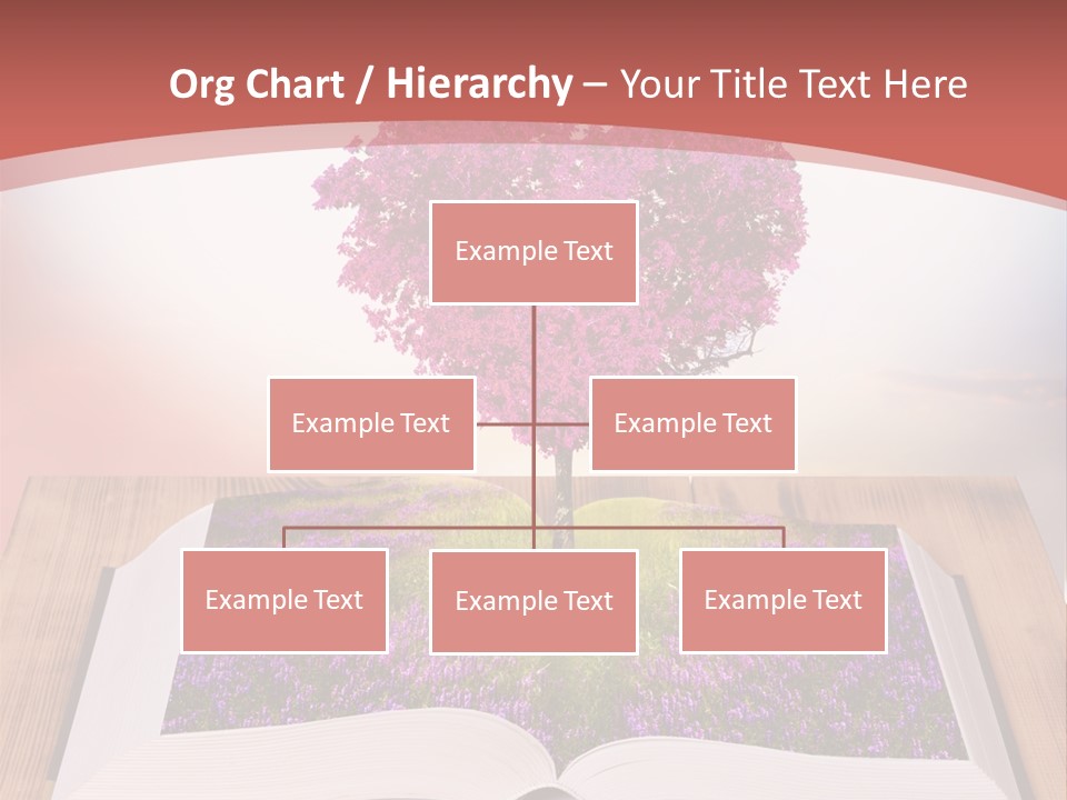 A Book With A Heart Shaped Tree On Top Of It PowerPoint Template