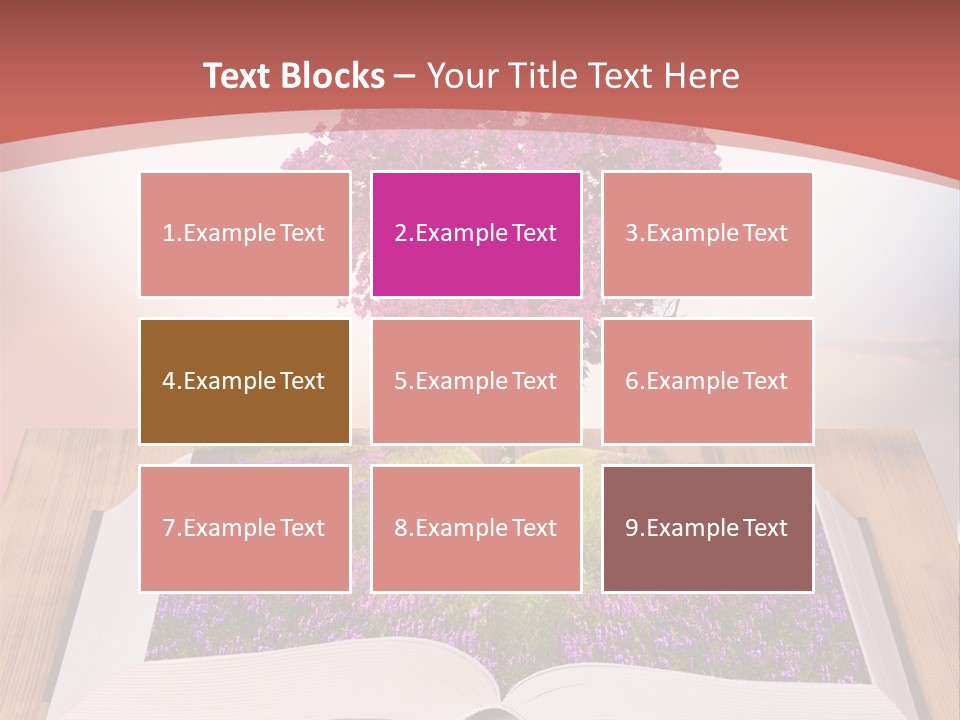 A Book With A Heart Shaped Tree On Top Of It PowerPoint Template