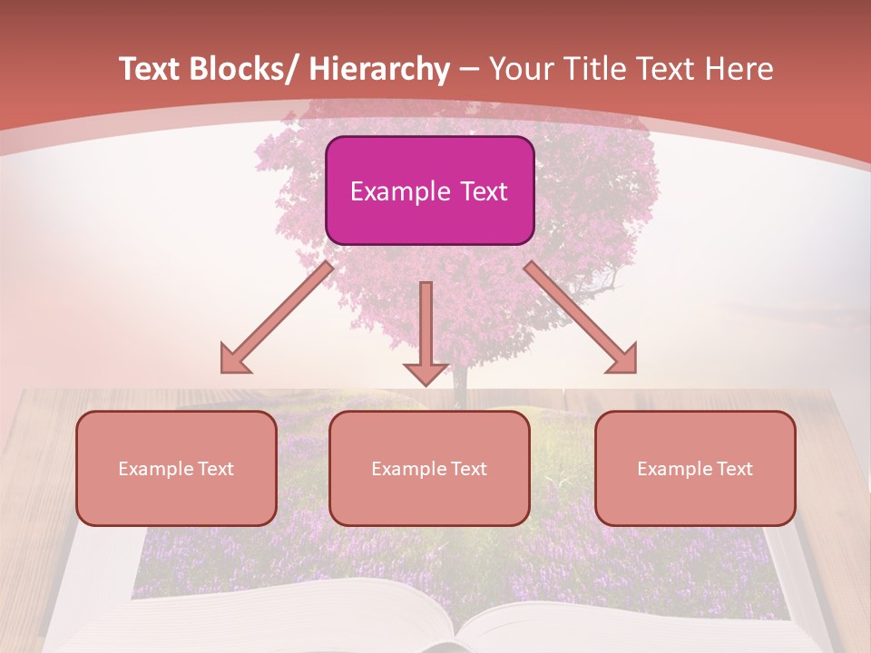 A Book With A Heart Shaped Tree On Top Of It PowerPoint Template