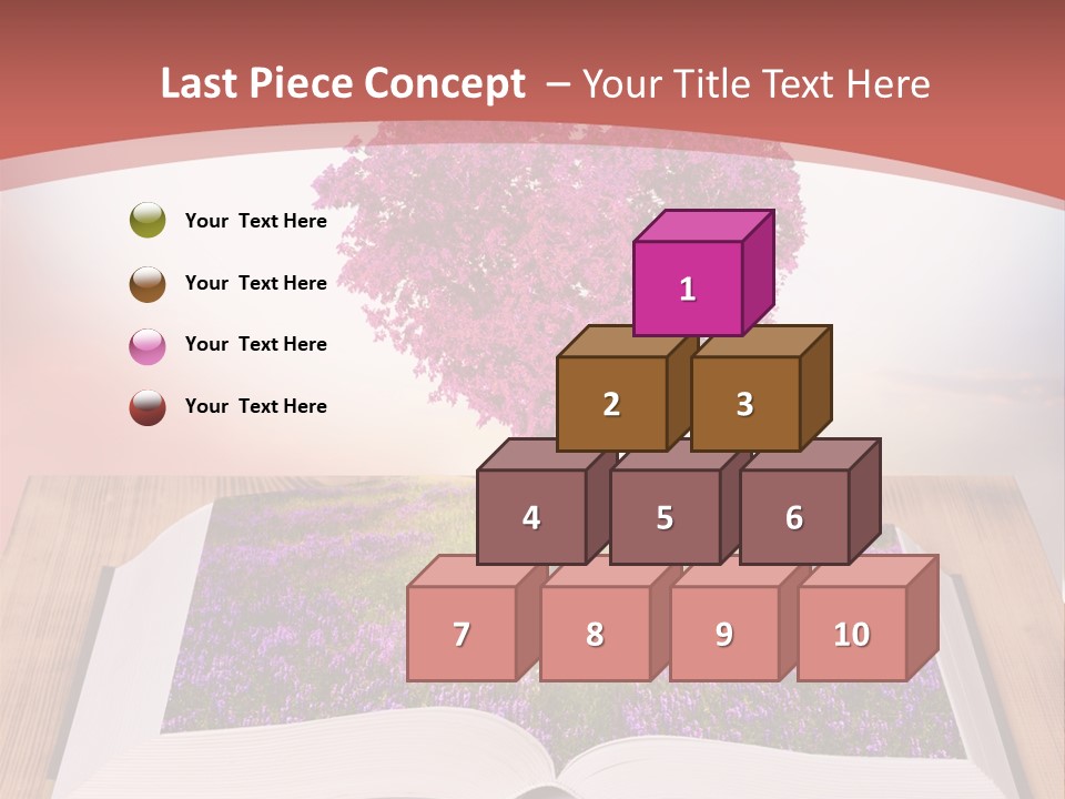 A Book With A Heart Shaped Tree On Top Of It PowerPoint Template