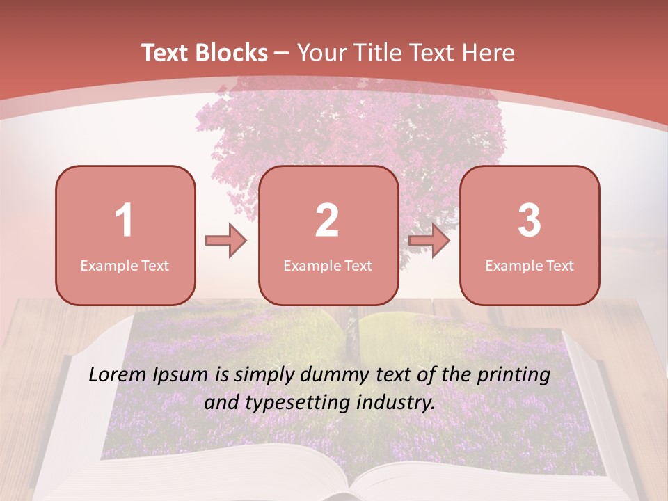 A Book With A Heart Shaped Tree On Top Of It PowerPoint Template