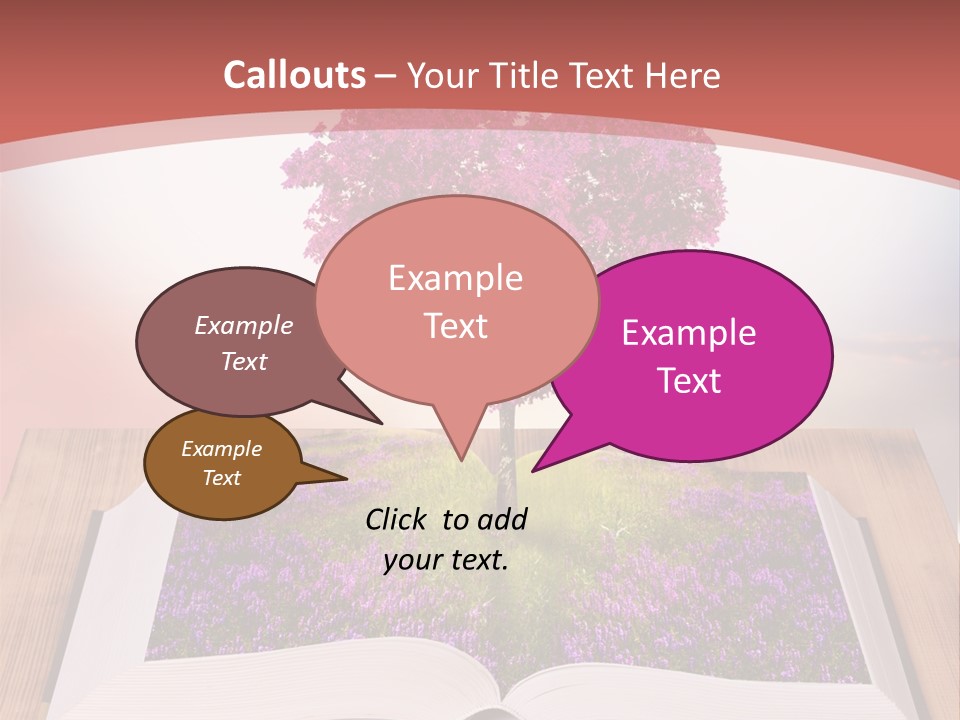 A Book With A Heart Shaped Tree On Top Of It PowerPoint Template