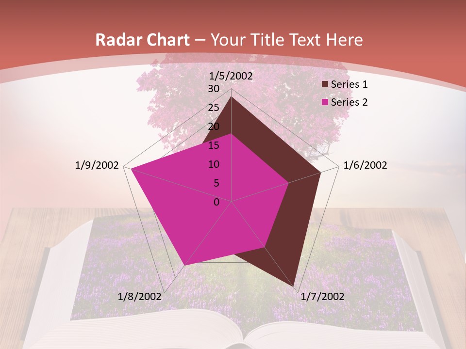 A Book With A Heart Shaped Tree On Top Of It PowerPoint Template