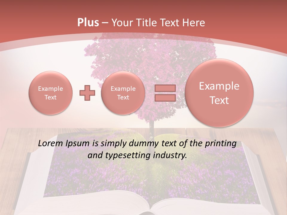 A Book With A Heart Shaped Tree On Top Of It PowerPoint Template