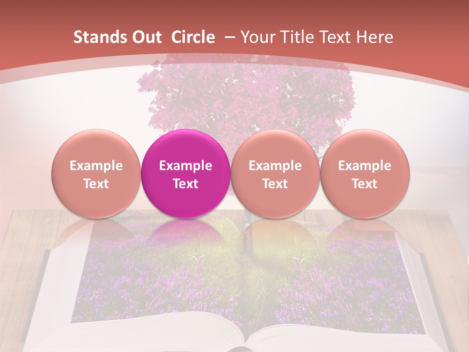 A Book With A Heart Shaped Tree On Top Of It PowerPoint Template