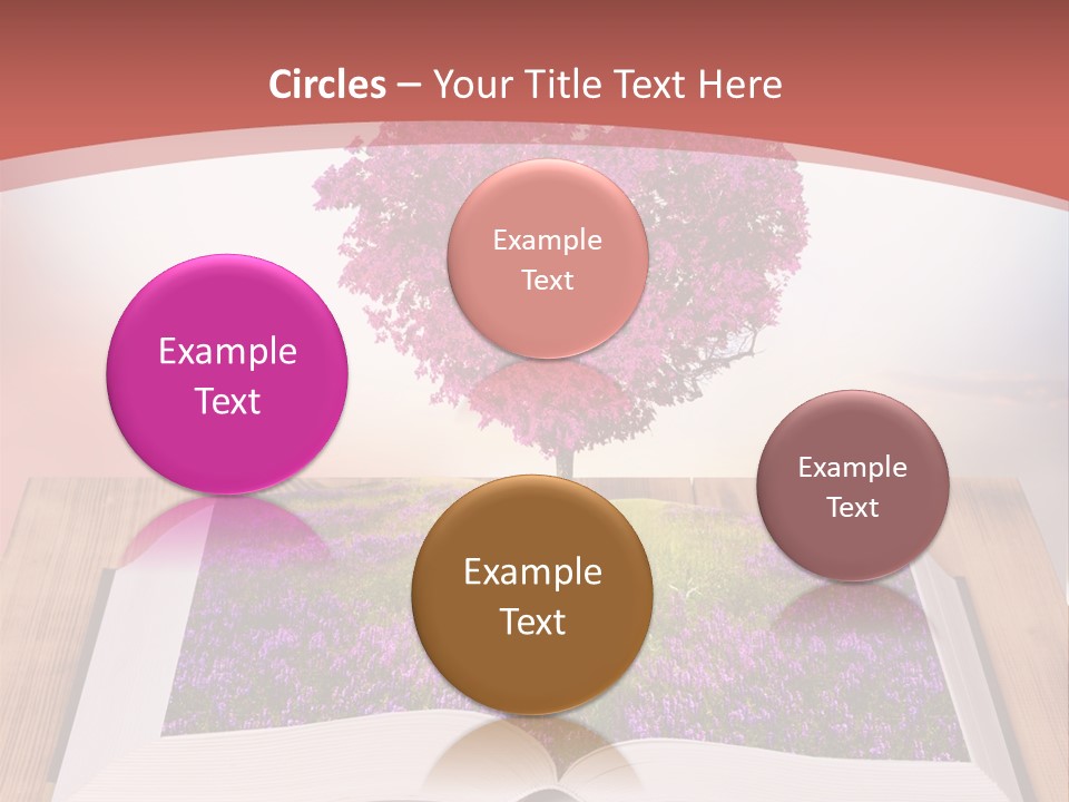 A Book With A Heart Shaped Tree On Top Of It PowerPoint Template