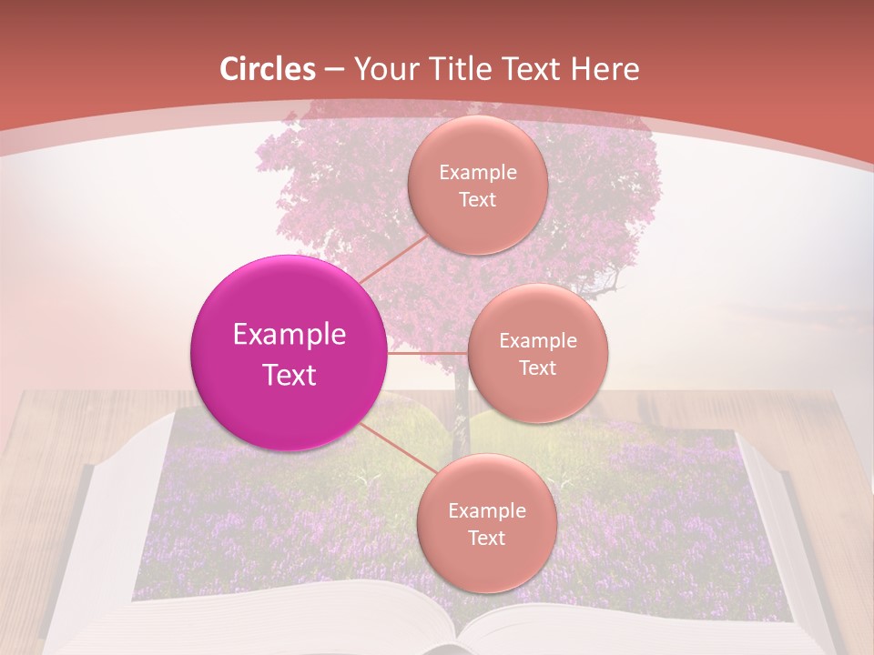 A Book With A Heart Shaped Tree On Top Of It PowerPoint Template
