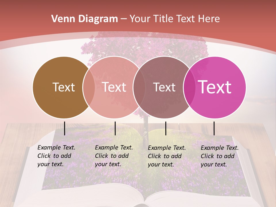 A Book With A Heart Shaped Tree On Top Of It PowerPoint Template