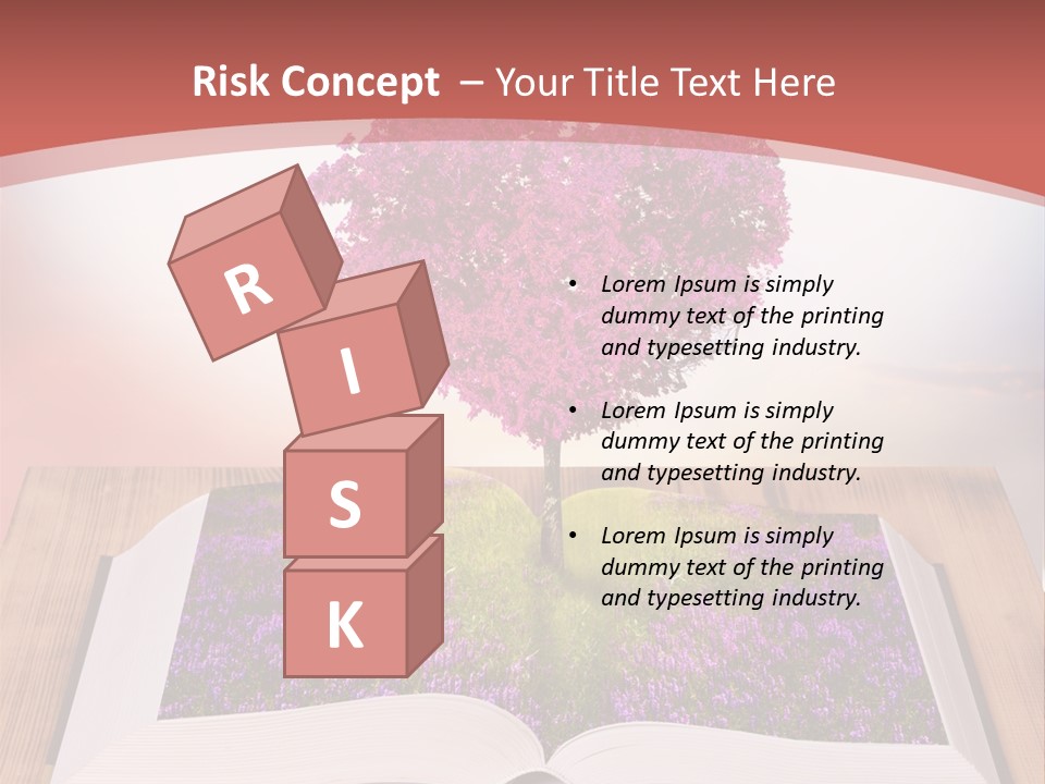 A Book With A Heart Shaped Tree On Top Of It PowerPoint Template