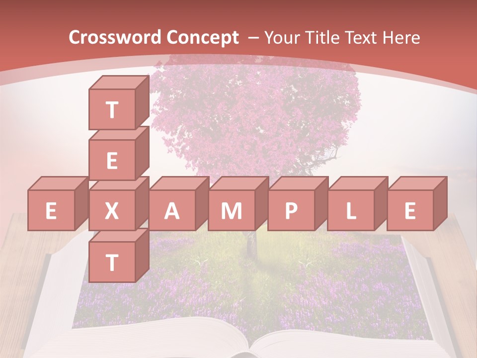 A Book With A Heart Shaped Tree On Top Of It PowerPoint Template