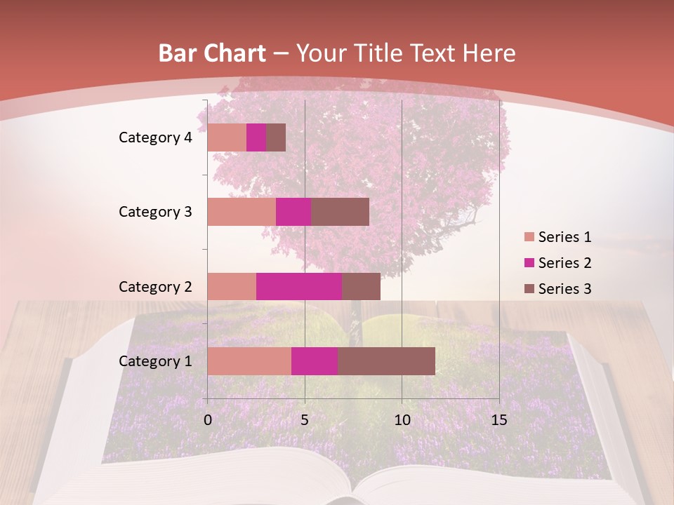 A Book With A Heart Shaped Tree On Top Of It PowerPoint Template