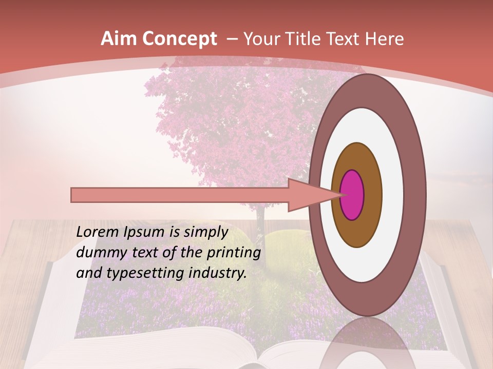 A Book With A Heart Shaped Tree On Top Of It PowerPoint Template