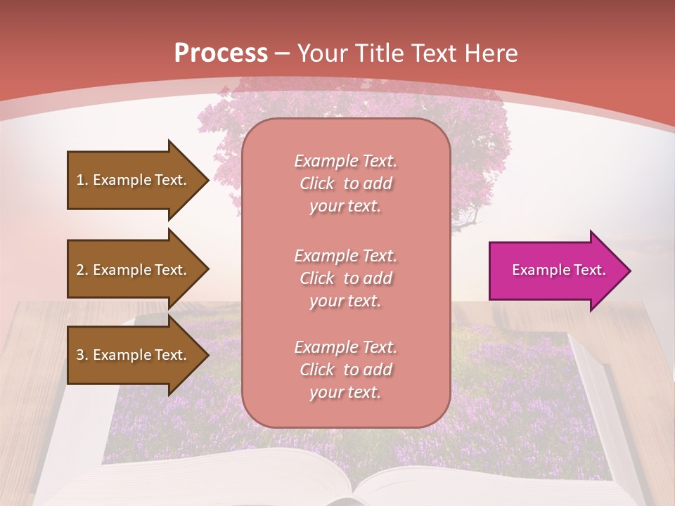 A Book With A Heart Shaped Tree On Top Of It PowerPoint Template