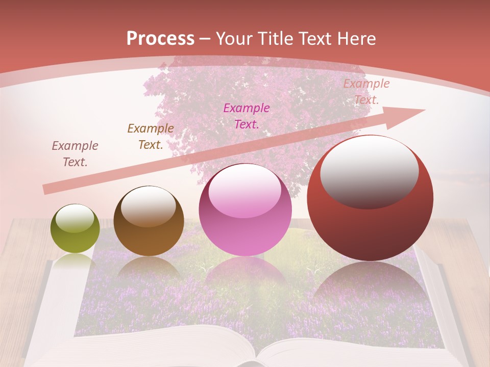 A Book With A Heart Shaped Tree On Top Of It PowerPoint Template