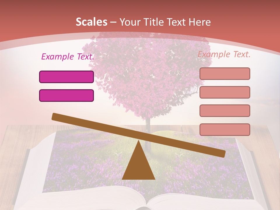 A Book With A Heart Shaped Tree On Top Of It PowerPoint Template