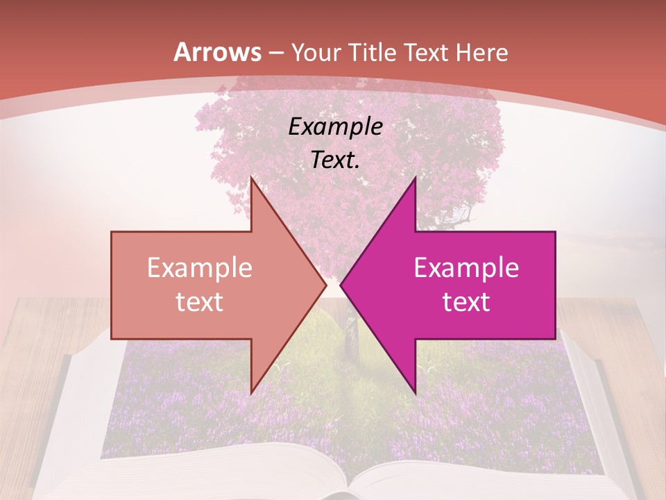 A Book With A Heart Shaped Tree On Top Of It PowerPoint Template