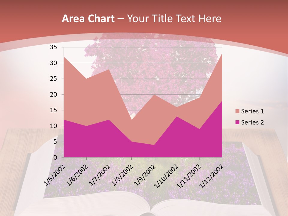 A Book With A Heart Shaped Tree On Top Of It PowerPoint Template