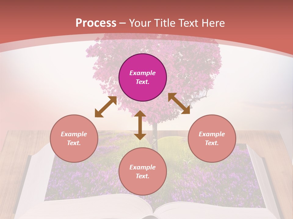 A Book With A Heart Shaped Tree On Top Of It PowerPoint Template