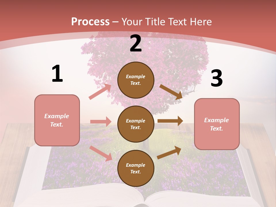 A Book With A Heart Shaped Tree On Top Of It PowerPoint Template