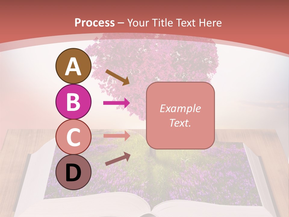 A Book With A Heart Shaped Tree On Top Of It PowerPoint Template